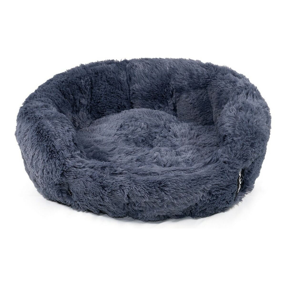 Soft, round cushion dog bed made from long plush material. Bed for Dogs Gloria BABY Grey (75 x 65 cm)