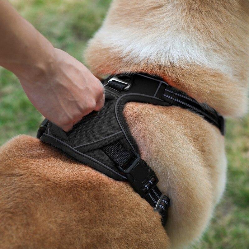 Dog Soft Adjustable Harness Pet Large Dog Walk Out Harness Vest Collar